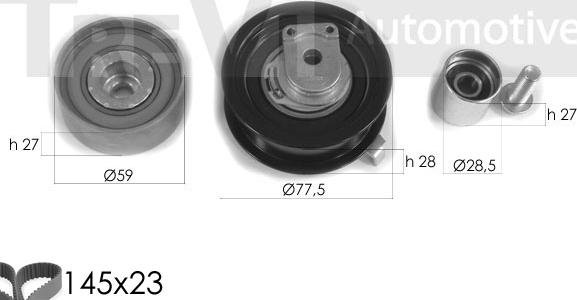 Trevi Automotive KD1312 - Комплект ременя ГРМ avtolavka.club