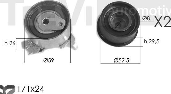 Trevi Automotive KD1386 - Комплект ременя ГРМ avtolavka.club