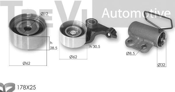 Trevi Automotive KD1388 - Комплект ременя ГРМ avtolavka.club