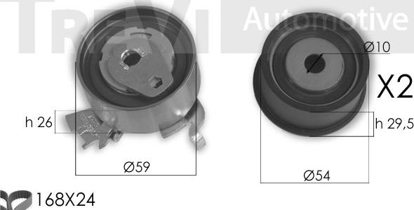 Trevi Automotive KD1383 - Комплект ременя ГРМ avtolavka.club