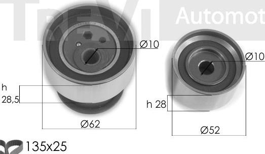 Trevi Automotive KD1379 - Комплект ременя ГРМ avtolavka.club