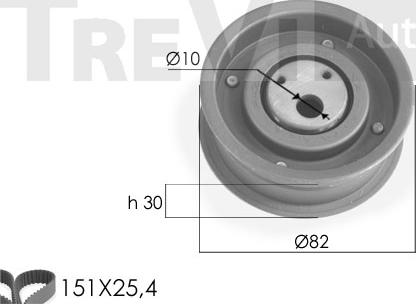 Trevi Automotive KD1248 - Комплект ременя ГРМ avtolavka.club