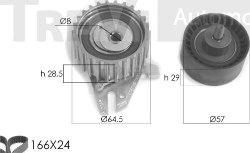 Trevi Automotive KD1250 - Комплект ременя ГРМ avtolavka.club