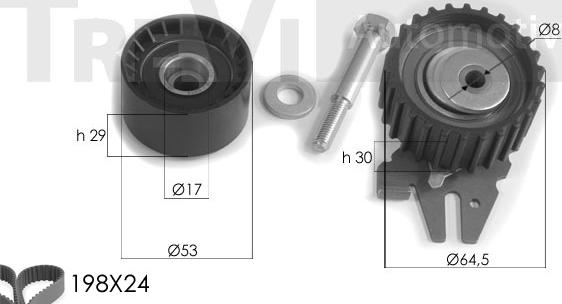 Trevi Automotive KD1252 - Комплект ременя ГРМ avtolavka.club