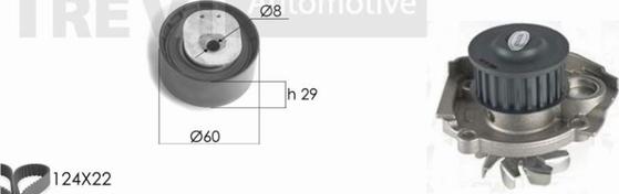 Trevi Automotive KD1208HP - Водяний насос + комплект зубчатого ременя avtolavka.club