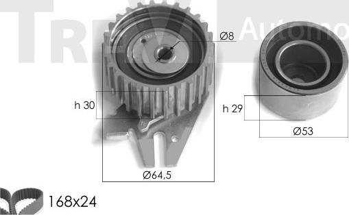 Trevi Automotive KD1224 - Комплект ременя ГРМ avtolavka.club