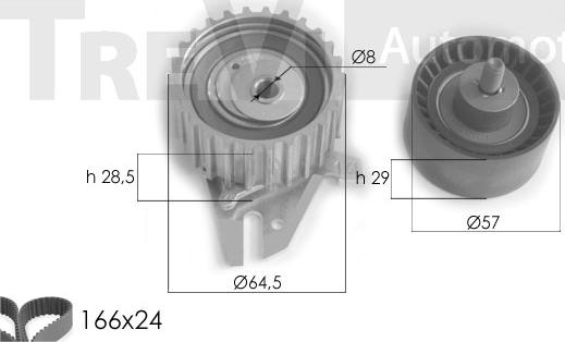 Trevi Automotive KD1225 - Комплект ременя ГРМ avtolavka.club