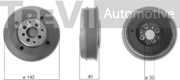 Trevi Automotive PC1089 - Ремінний шків, колінчастий вал avtolavka.club