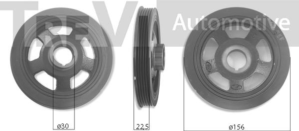 Trevi Automotive PC1223 - Ремінний шків, колінчастий вал avtolavka.club