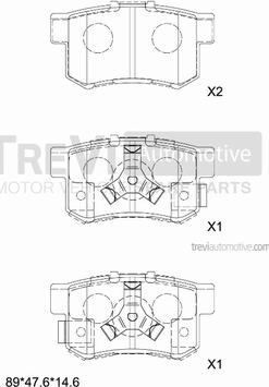 Trevi Automotive PF1426 - Гальмівні колодки, дискові гальма avtolavka.club