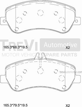 Trevi Automotive PF1421 - Гальмівні колодки, дискові гальма avtolavka.club