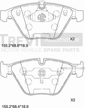 Trevi Automotive PF1423 - Гальмівні колодки, дискові гальма avtolavka.club