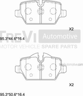 Trevi Automotive PF1471 - Гальмівні колодки, дискові гальма avtolavka.club