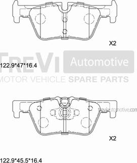 Trevi Automotive PF1508 - Гальмівні колодки, дискові гальма avtolavka.club