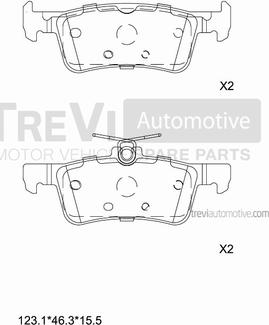 Trevi Automotive PF1515 - Гальмівні колодки, дискові гальма avtolavka.club