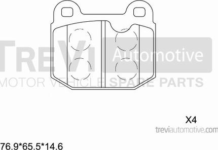 Trevi Automotive PF1048 - Гальмівні колодки, дискові гальма avtolavka.club