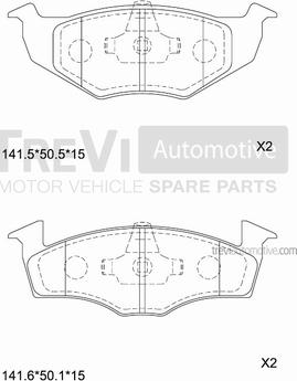 Trevi Automotive PF1032 - Гальмівні колодки, дискові гальма avtolavka.club