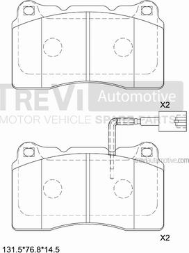 Trevi Automotive PF1162 - Гальмівні колодки, дискові гальма avtolavka.club