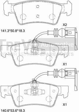 Trevi Automotive PF1114 - Гальмівні колодки, дискові гальма avtolavka.club