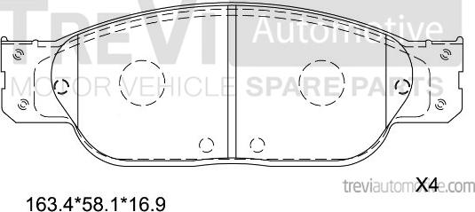 Trevi Automotive PF1130 - Гальмівні колодки, дискові гальма avtolavka.club