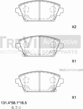 Trevi Automotive PF1176 - Гальмівні колодки, дискові гальма avtolavka.club