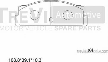 Trevi Automotive PF1345 - Гальмівні колодки, дискові гальма avtolavka.club