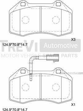 Trevi Automotive PF1363 - Гальмівні колодки, дискові гальма avtolavka.club