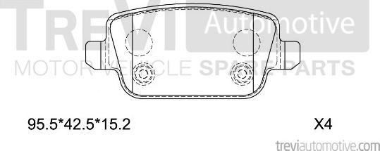 Trevi Automotive PF1310 - Гальмівні колодки, дискові гальма avtolavka.club