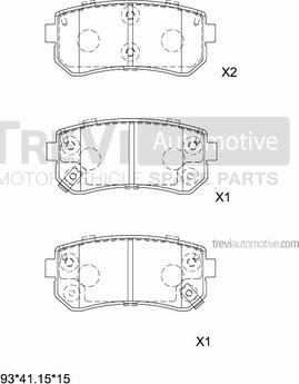 Trevi Automotive PF1329 - Гальмівні колодки, дискові гальма avtolavka.club