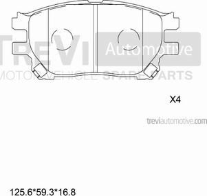 Trevi Automotive PF1290 - Гальмівні колодки, дискові гальма avtolavka.club