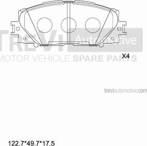 Trevi Automotive PF1274 - Гальмівні колодки, дискові гальма avtolavka.club