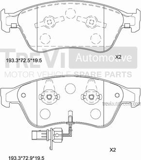 Trevi Automotive PF1277 - Гальмівні колодки, дискові гальма avtolavka.club