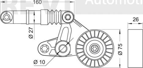 Trevi Automotive TA1685 - Натягувач ременя, клинові зуб. avtolavka.club