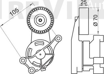 Trevi Automotive TA1813 - Натягувач ременя, клинові зуб. avtolavka.club