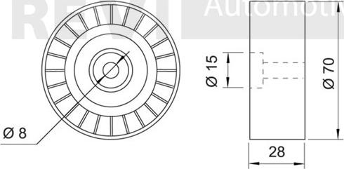 Trevi Automotive TA1755 - Паразитний / провідний ролик, поліклиновий ремінь avtolavka.club