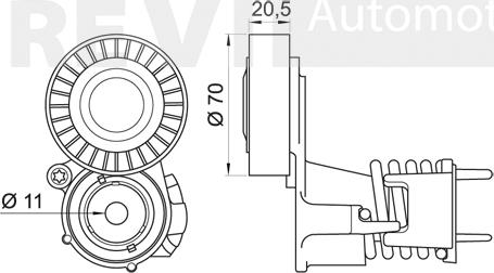 Trevi Automotive TA2038 - Натягувач ременя, клинові зуб. avtolavka.club