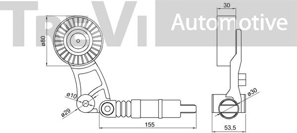 Trevi Automotive TA2224 - Натягувач ременя, клинові зуб. avtolavka.club