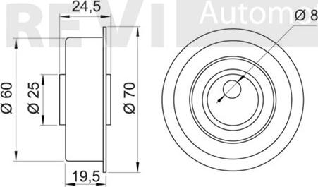 Trevi Automotive TD1046 - Натяжна ролик, ремінь ГРМ avtolavka.club