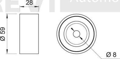 Trevi Automotive TD1041 - Паразитний / Провідний ролик, зубчастий ремінь avtolavka.club