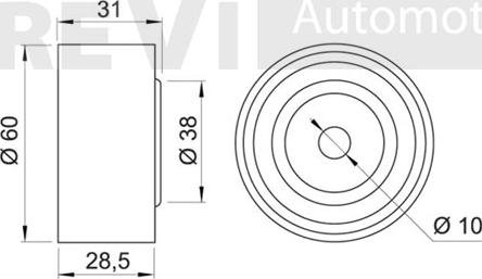 Trevi Automotive TD1146 - Паразитний / Провідний ролик, зубчастий ремінь avtolavka.club