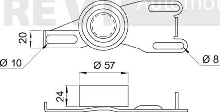 Trevi Automotive TD1134 - Натяжна ролик, ремінь ГРМ avtolavka.club