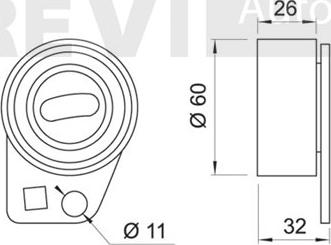 Trevi Automotive TD1302 - Натяжна ролик, ремінь ГРМ avtolavka.club