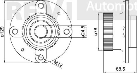 Trevi Automotive WB1656 - Комплект підшипника маточини колеса avtolavka.club