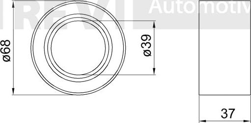 Trevi Automotive WB1840 - Комплект підшипника маточини колеса avtolavka.club