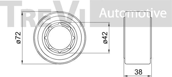 Trevi Automotive WB1255 - Комплект підшипника маточини колеса avtolavka.club