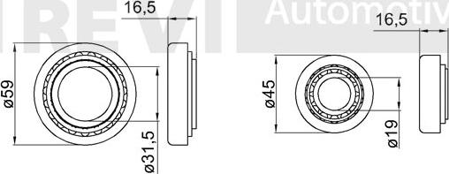 Trevi Automotive WB1279 - Комплект підшипника маточини колеса avtolavka.club