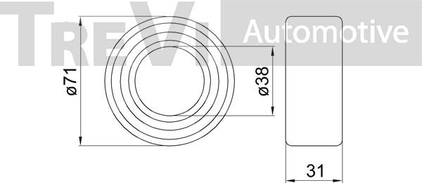 Trevi Automotive WB1751 - Комплект підшипника маточини колеса avtolavka.club