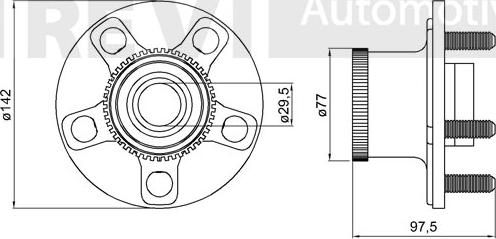 Trevi Automotive WB1769 - Комплект підшипника маточини колеса avtolavka.club