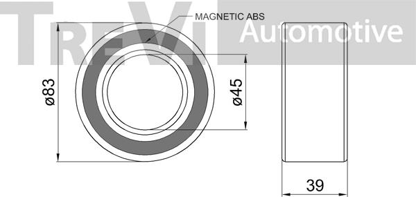 Trevi Automotive WB2199 - Комплект підшипника маточини колеса avtolavka.club