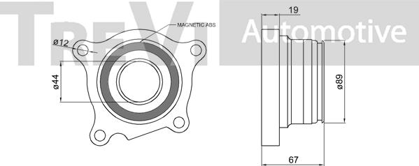 Trevi Automotive WB2297 - Комплект підшипника маточини колеса avtolavka.club